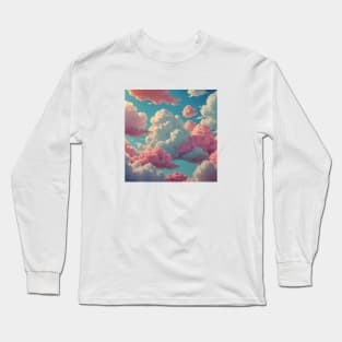 White and pink clouds Long Sleeve T-Shirt